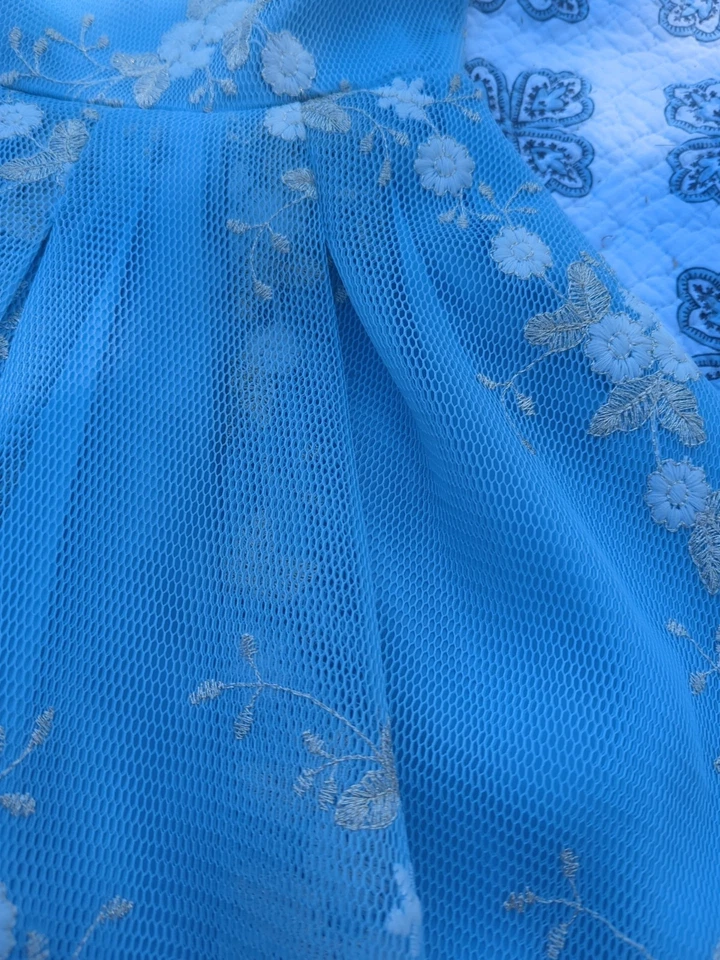 Пасхальное платье Nanette Kids Party Pageant синее с вышивкой размер 7 - Изображение 3 из 4