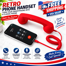Retro Phone Handset,Retro Phone Handset for iPhone and Android,Type-C for Phones