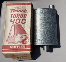Vintage Thrush Nos Turbo 400 Muffler 2 In Offset Inlet Center Outlet Never Used