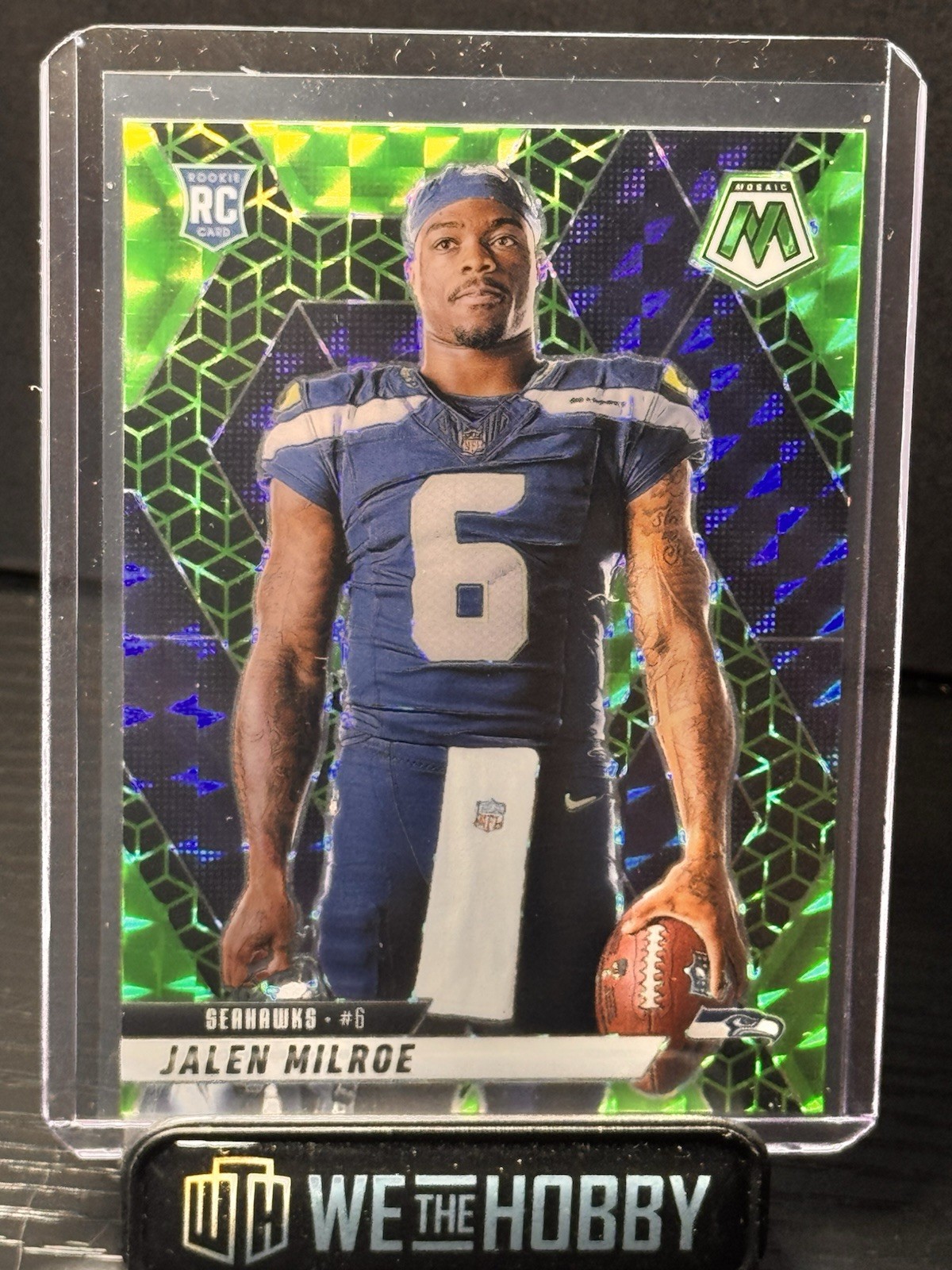 Jalen Milroe 2025 Mosaic Rookie Green Spectris FOTL Prizm /13 RC #283 Variation