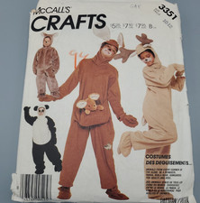 McCalls Crafts 3351 Childs Panda, Kangaroo, Reindeer and Koala Costume sz 10-12