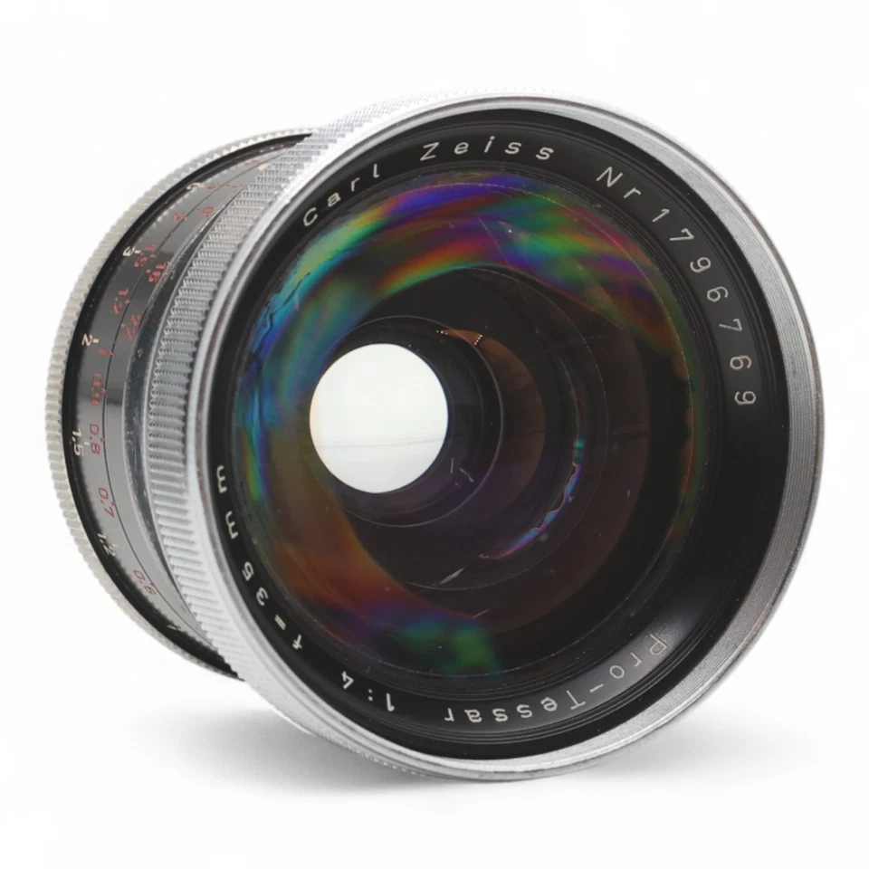Objetivo Gran Angular Carl Zeiss Pro-Tessar 1:4 35mm Para Zeiss Ikon Contaflex - Imagen 2 de 3