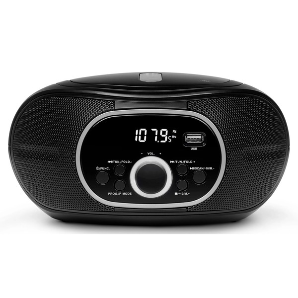 Medion Life E65711 Md 47111 Boombox Ukw Stereo Radio Cd MP3 Aux Usb Ams Schwarz-image