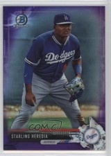 2017 Bowman Chrome Prospects Purple Refractor /250 Starling Heredia #BCP226 0c6