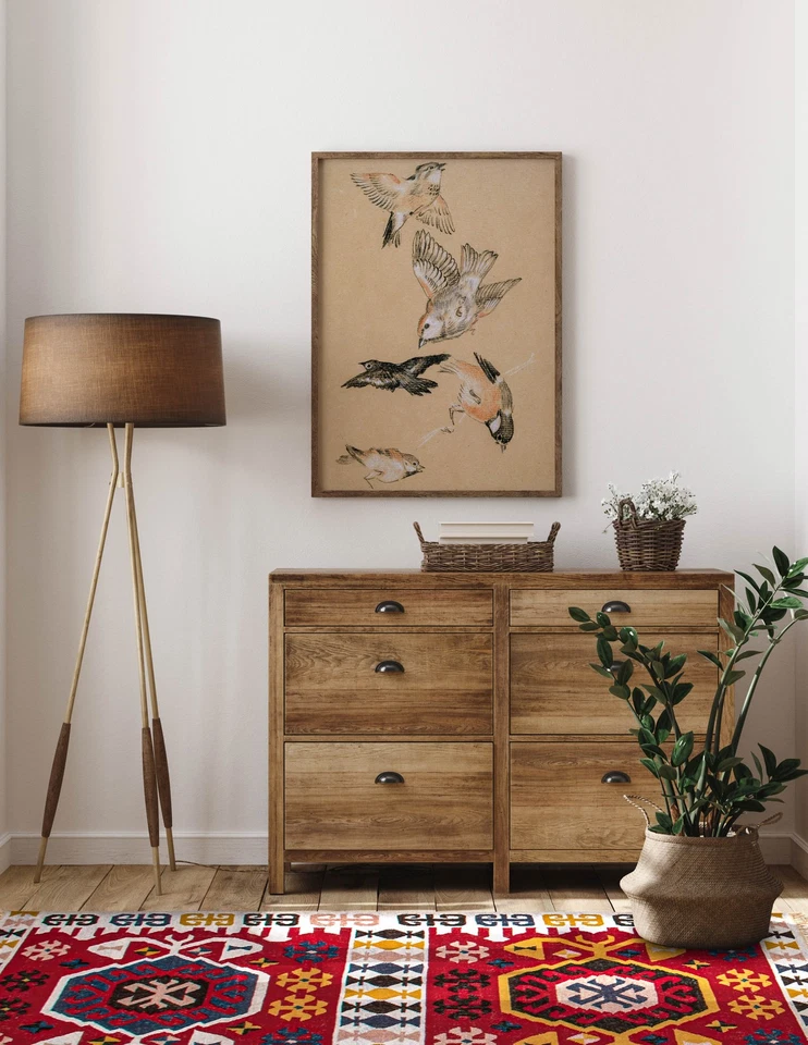 Vintage Hand Woven Traditional Kilim Rug 5'0" x 7'11" Oriental Wool Carpet - Image 2 of 4