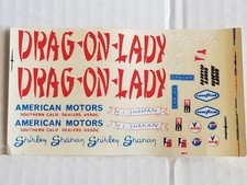 Jo-han 1969 Amx Drag On Lady Decal Sheet From 125 Model Kit 69 Johan Decals