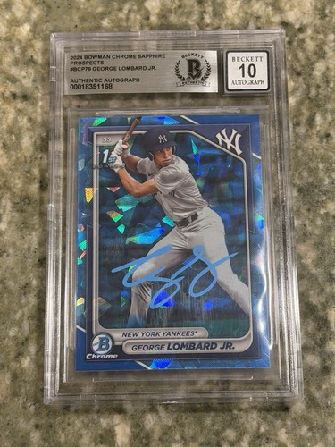 George Lombard Jr. #BCP-79 2024 Bowman Chrome Prospects Sapphire card