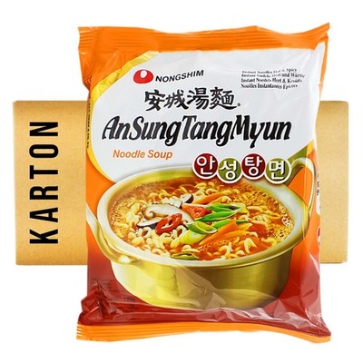 Nongshim Ansung Ramen Nudeln Hot & Spicy 20x125g Instant Nudeln Ramyun noodles