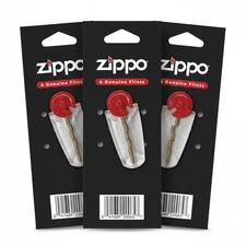 Zippo Genuine Lighter Flints 3 Pack (18 Total) with Dispenser | Fits All Zippo