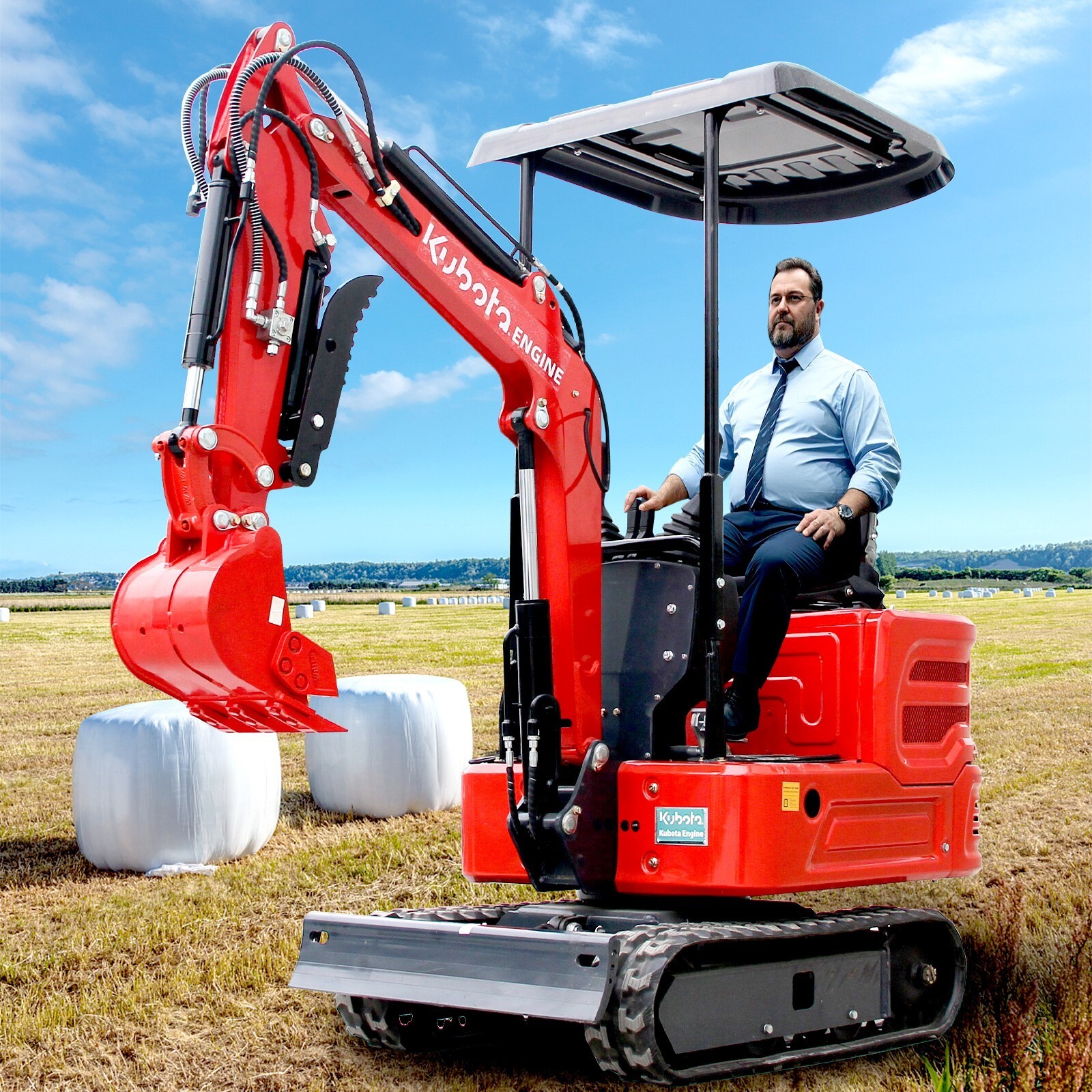 Free Shipping Mini Hydraulic Excavator 1.4 Ton Kubota Diesel Engine For Sale