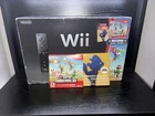 Nintendo Wii New Super Mario Bros + Galaxy Soundtrack, Black Wii, New Sealed!!