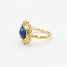US DUTY INCL: Lapis Lazuli Wisdom Ring - Ancient Anatolian Handmade Gift 8. US