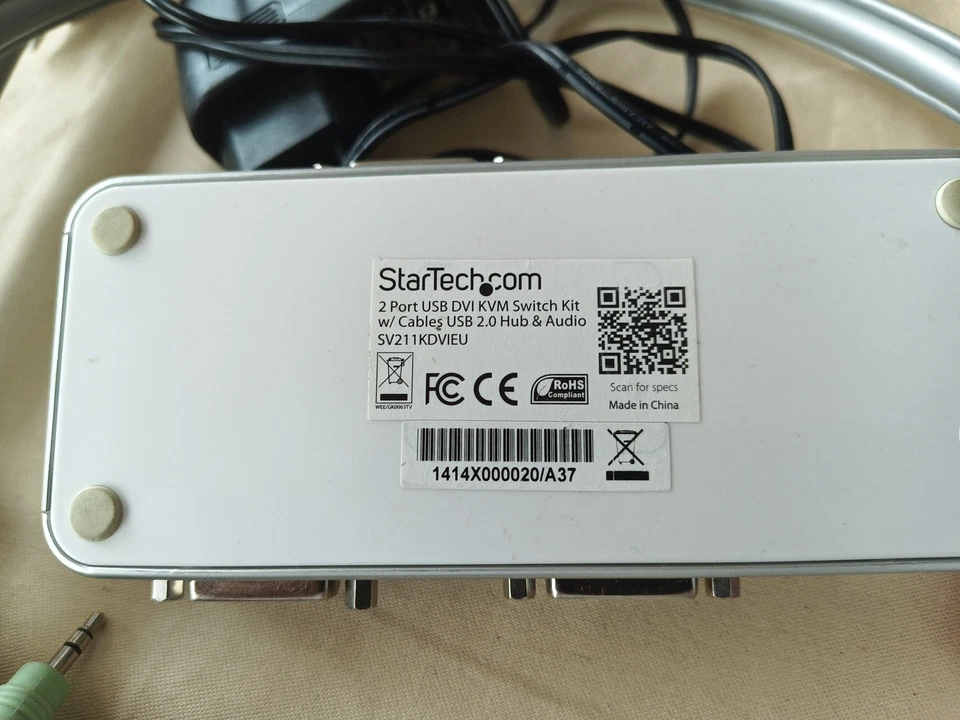 StarTech 2-Port USB DVI KVM Switch-Set & Kabeln, USB 2.0 Hub und Audio SV211KDVI - Bild 2 von 4
