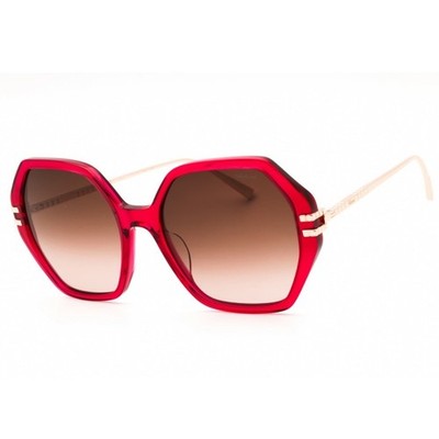 New! Chopard SCH370M 07AK Transparent Red Ice Cube Sunglasses, Authentic