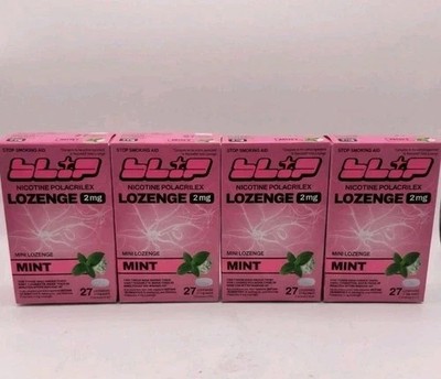 Blip Mint Nicotine Smoking Cessation Lozenge 2mg Lot Of 4 Boxes 27CT Ea Ex 2025