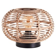 Brilliant Tischleuchte Woodball Schwarz Bambus Ø32cm max. 40W E27 Lampe Schalter