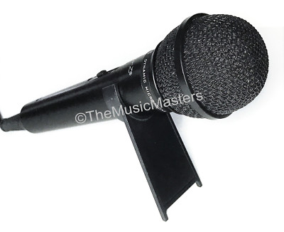 DJ Karaoke PA Computer Podcast Mic MICROPHONE w/Table Stand & 1/4'' Plug Adapter