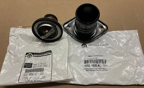 5.7L 6.4L THERMOSTAT & HOUSING 2004-2026 CHRYSLER DODGE JEEP OEM MOPAR SET NEW