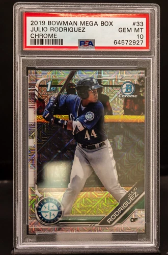 2927 Julio Rodriguez 2019 Bowman Chrome Mega Box #33 Mariners Rookie PSA 10