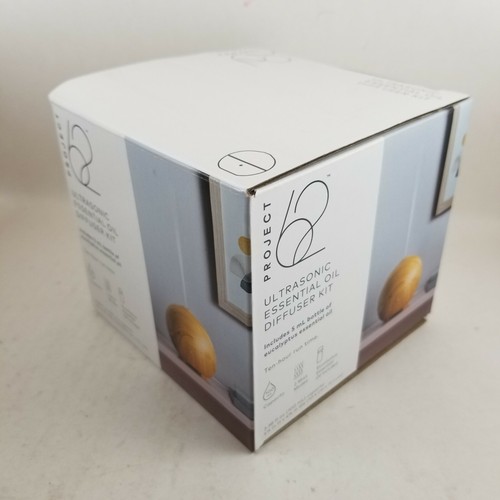 Project 62 100ml Woodgrain Ultrasonic Diffuser plus 5ml Eucalyptus Oil Kit.. New - Picture 10 of 10