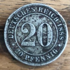 M&uuml;nze 20 Pfennig Deutsches Reich 1888 A