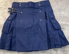 Kilt Experts Mens 40 Blue 100 Cotton Kilt