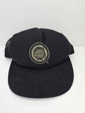 Vintage Black Chrysler Trucker Hat Snapback Mesh Made In USA Car