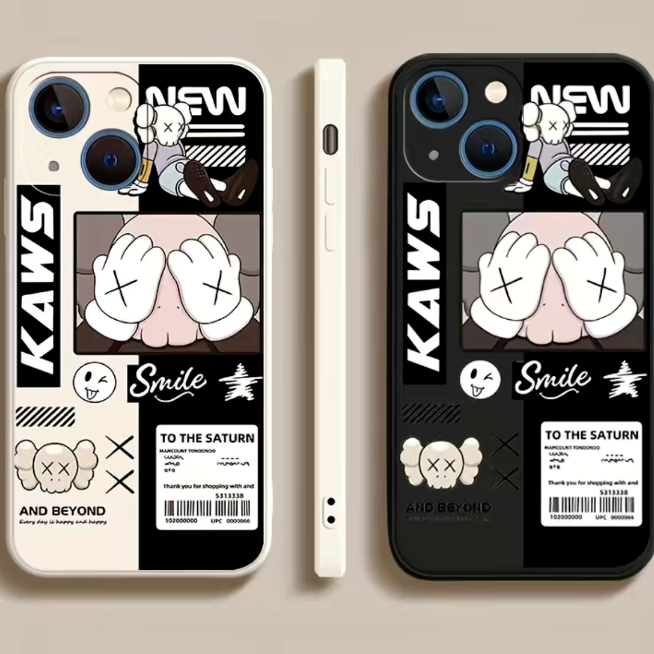 Kaws Jordan Iphone Case Kaws Pattern Liquid Silicone IPhone Case