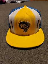 Los Angeles Rams Buccaneers AJD Lucky Stripes NFL Vintage 80's Trucker Snapback