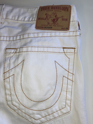 true religion jeans jackson size 34 white | eBay