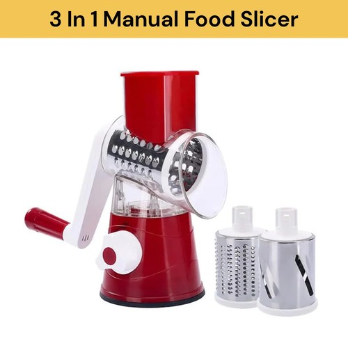 Kitchen Vegetable Food Shredder Rotary 3 IN 1 Grater Chopper Slicer Cutter TOOL - Picture 21 of 21