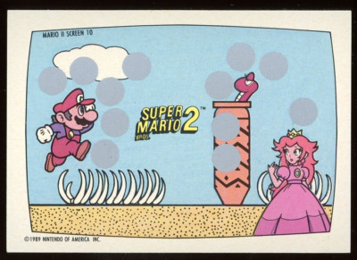 1989 Topps Nintendo Super Mario 2 II Trading Card Screen 10 Scratch Off COBRAT