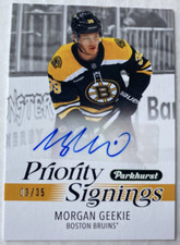 2025 UD Parkhurst Priority Signings MORGAN GEEKIE Autograph 03/35 Spring Expo
