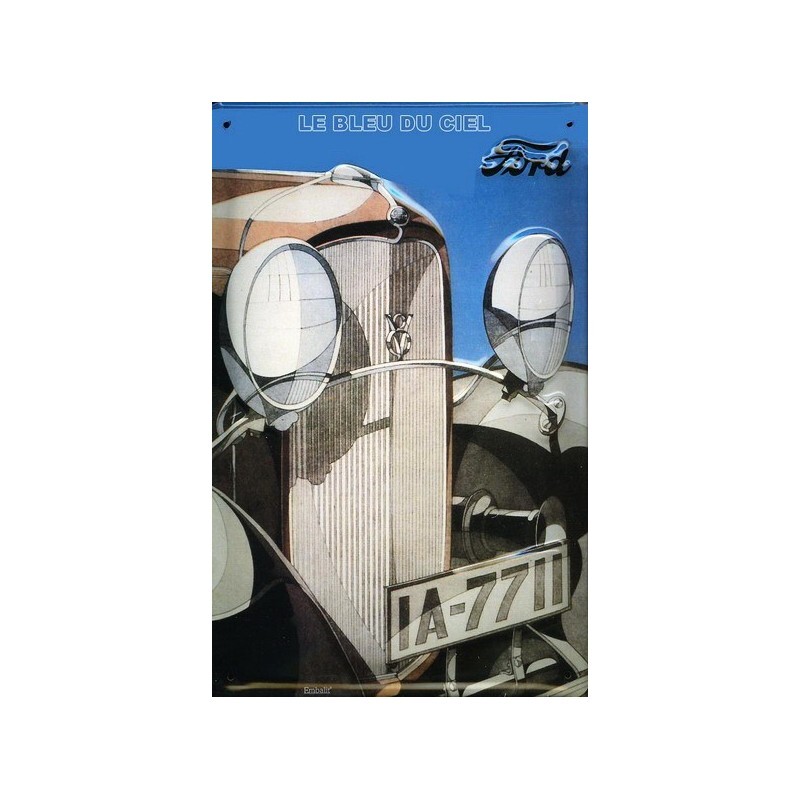 Plaque métal Ford automobile vintage 20x30 cm décorative