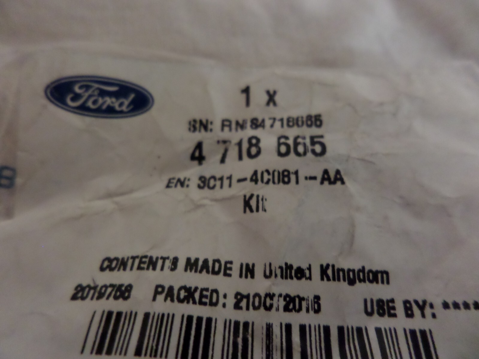 Genuine Ford Rear Axle Bolt Kit 4718665 for sale online | eBay