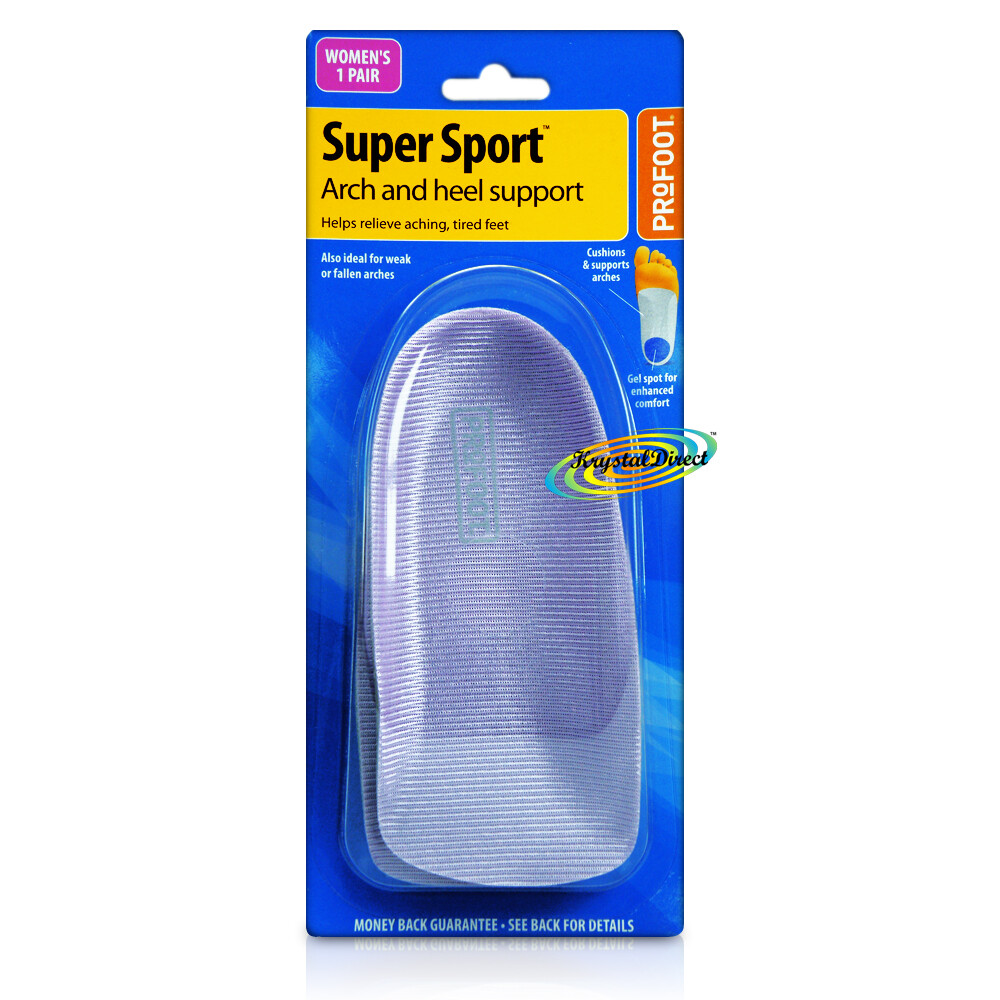 Profoot Super Sport Moulded Aching Tired Feet Relief Arch Heel Cushions