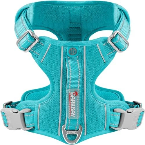 Dog Harness No Pull with ID Tag Pocket - Heavy Large(Chest:27-32") Ocean Blue Dog Harness No Pull with ID Tag Pocket - Heavy Large(Chest:27-32") Ocean Blue