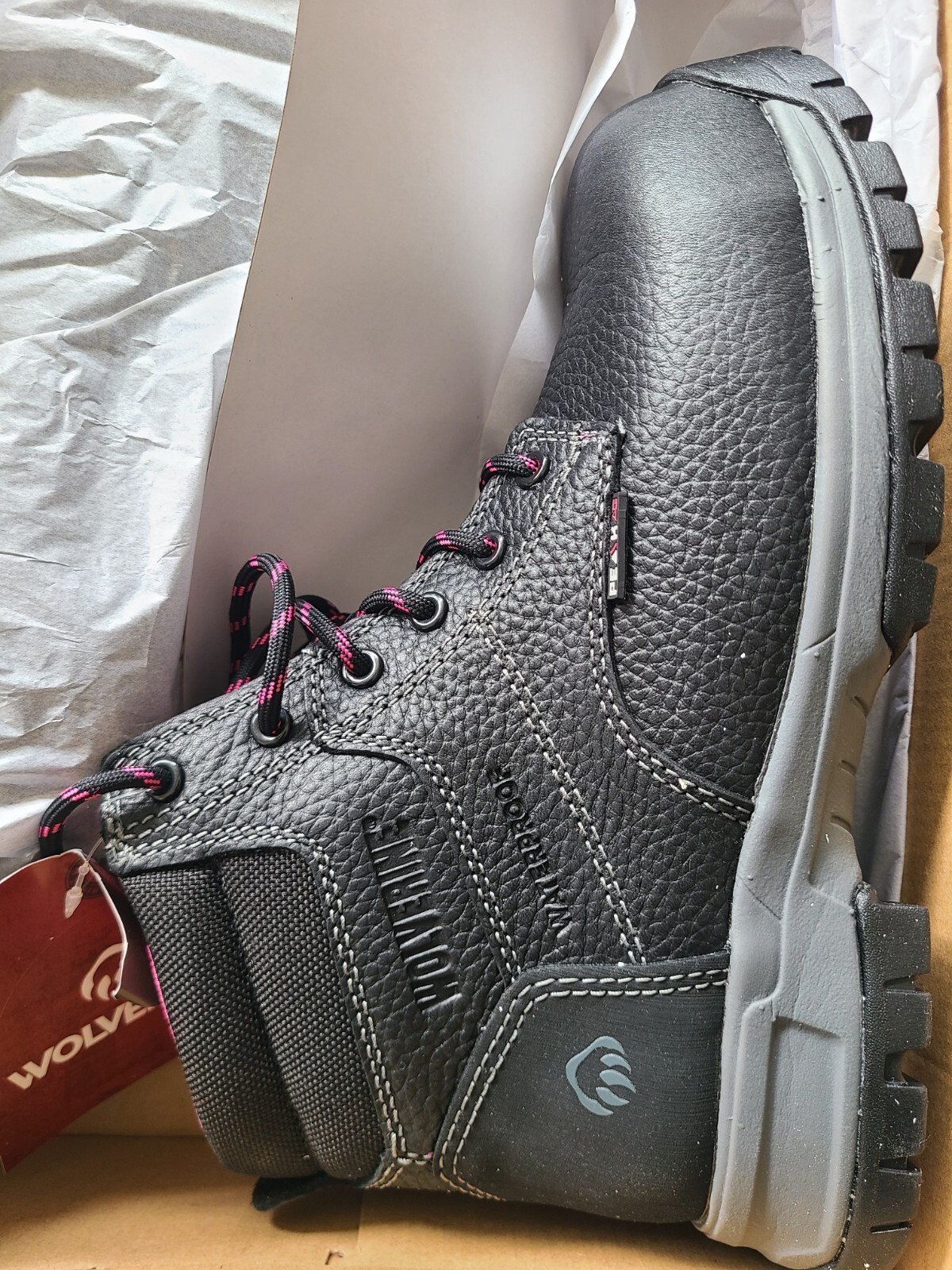 Wolverine 6 Inch CT WP Black Safety Work Boots