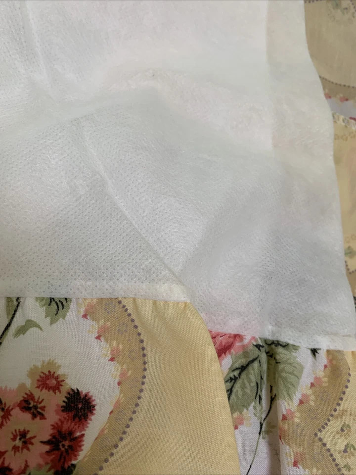 Juego de ropa de cama vintage sábanas falda de cama doble floral cabaña años 90 80 resortes amarillos Foto 3 de 4