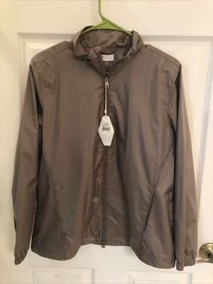 NWT Greg Norman Women s Essentials Full Zip Jacket Large Windbreaker tan