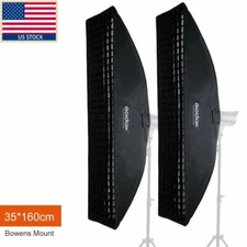 US 2x Godox 35*160 14" x 63" Honeycomb Grid Softbox Bowen Mount f  Wedding Photo