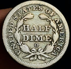 1841 O Seated Liberty Half Dime 5C Ungraded Choice 90% Silver Us Coin Cc22867
