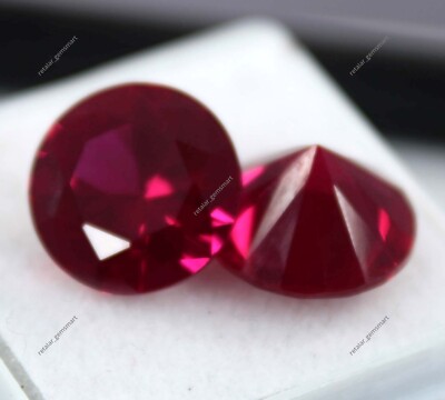 14 Ct Natural Flawless Mozambique Blood Red Ruby Diamond Cut Loose Gemstone Pair