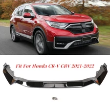 Gloss Black Front Bumper Lip Body Kit Spoiler For Honda CR-V CRV 2021-2022