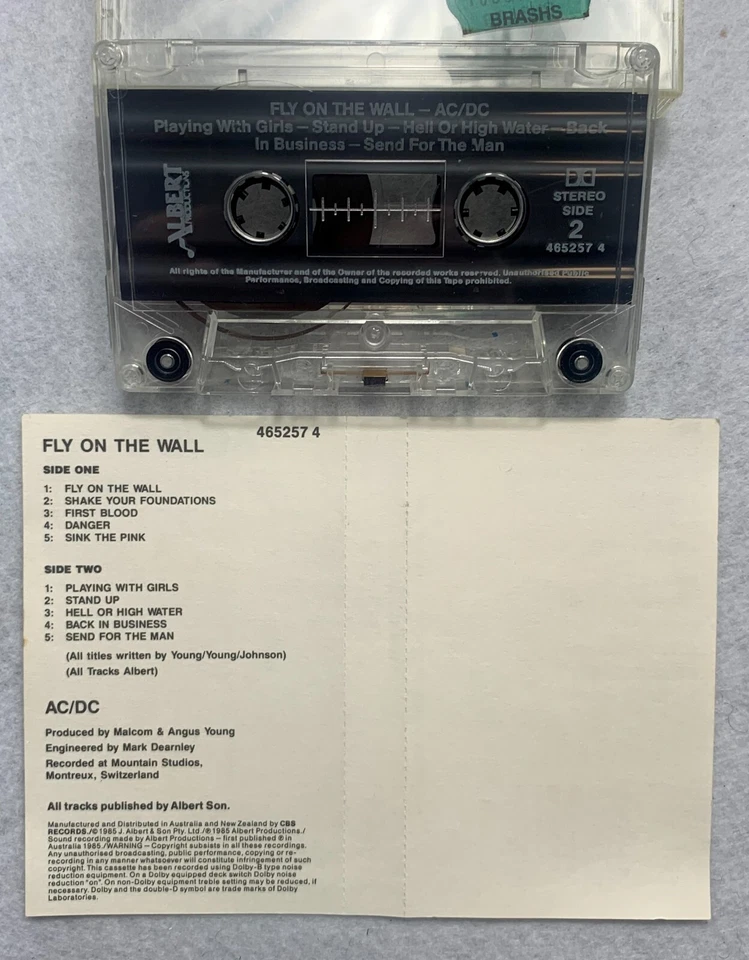 AC/DC – Fly On The Wall, AUS Cassette - Image 3 of 4