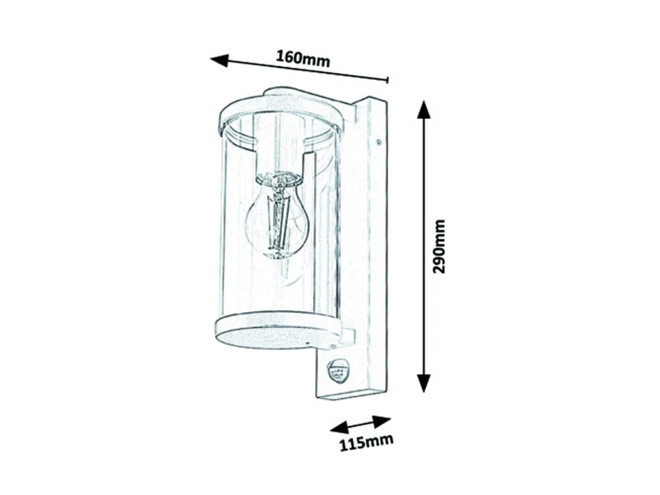 Rabalux 7892 Außenwandleuchte Silistra, E27, Aluminium, anthrazit, Industriell, - Bild 4 von 4