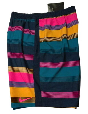 Nike Linen Racer Shorts Volley Trunks NESS9465 Multi Color Mens XL Fast  Ship