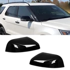Gloss Black Door Wing Mirror Cover Cap Set For Ford 2016 2017 2018 2019 Explorer