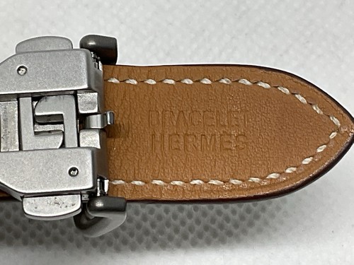 HERMES ACREAS 41mm TITANIUM AUTOMATIC CHRONOGRAPH AR3.941 OEM SADDLE STRAP/BOX/M - Picture 10 of 12