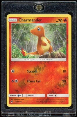 2017 Pokemon TCG Burning Shadows Charmander Reverse Holo Card #18/147